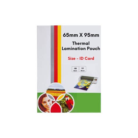 Lamination Pouch For Id Card Mm X Mm Micron Thermal