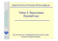 Tema 3 Reacciones Enzimáticas Apuntes de Ingeniería Química Docsity