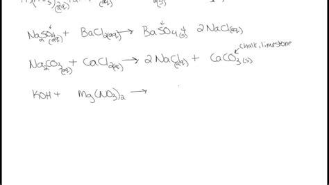 SOLVED Writing Chemical Equations Copper II Nitrate Ammonium