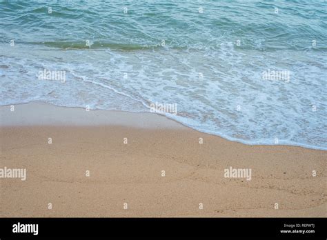 Beaches And Sea Sea Waves Lapped The Sandy Beach Stock Photo Alamy