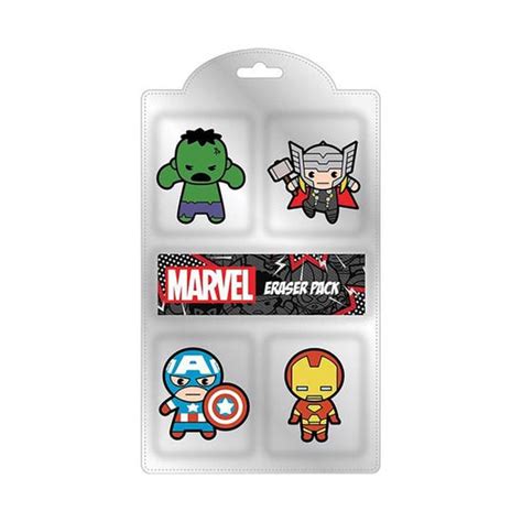 Marvel Kawaii Eraser Pack Of 4