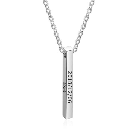 Personalized Stainless Steel Necklaces And Pendants 3 Colors Diy 4 Names