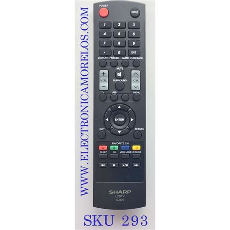 Control Remoto Para Tv Sharp Numero De Parte Lcdtvgj W