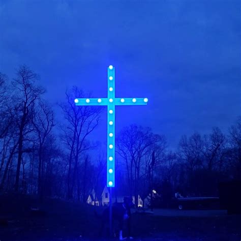 Large 8ft Garden Outdoor Lighted Wooden Cross Christian Etsy