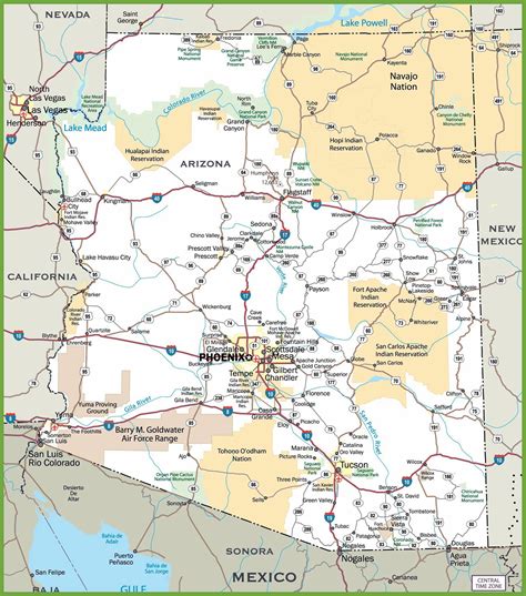 Free Printable Map Of Arizona - Free Printable