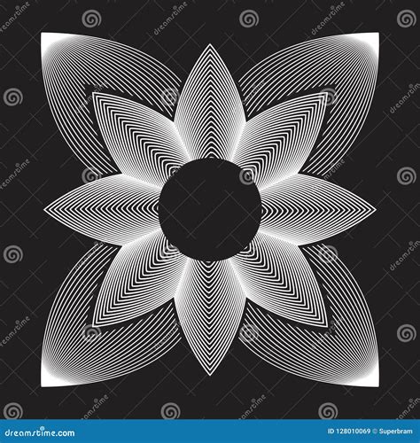 Abstract Line Art Flower Stock Vector Illustration Of Texture 128010069