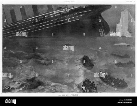 Sinking Of The Titanic Stock Photo Alamy