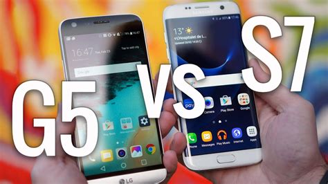 Samsung Galaxy S7 Edge vs LG G5 - YouTube