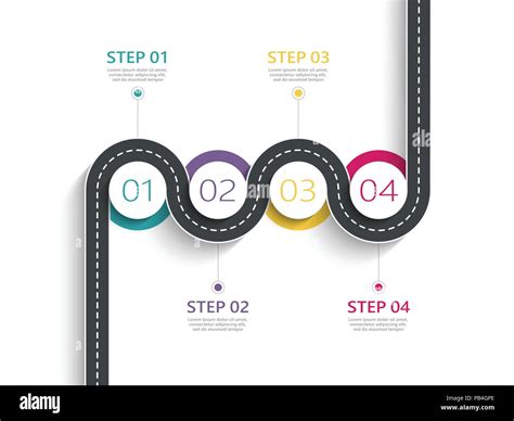 Kurvenreiche Stra E Lage Infografik Vorlage Mit Einer Phased Array