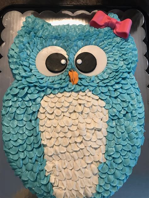 My Niece Requested A Blue Owl Cake For Her Birthday So Thats What I