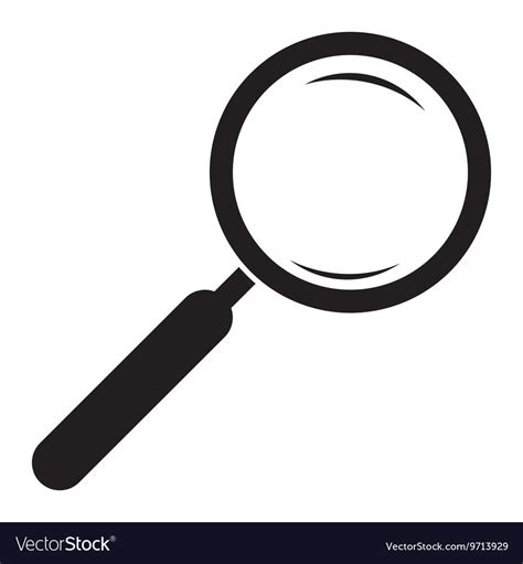 Magnifying Glass Icon Magnifier Isolated Vector Image