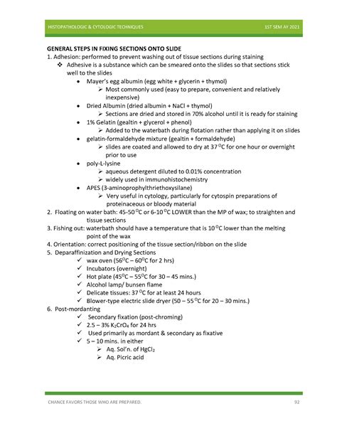 Hstcyt 1 Lesson 7 Part 3 Histopathologic And Cytologic Techniques