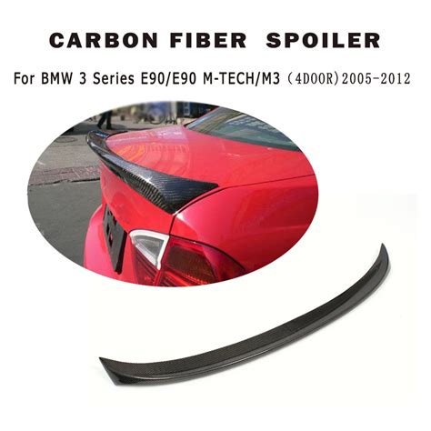 De Fibra De Carbono Aler N Trasero Para Tapa De Maletero Spoiler Para