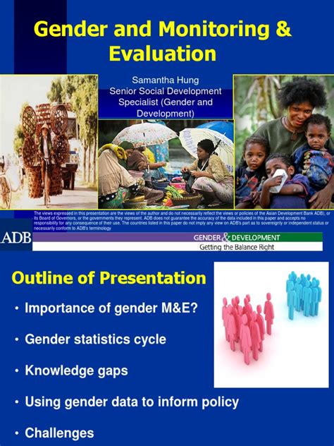 Gender And Monitoring And Evaluation Official Statistics Gender