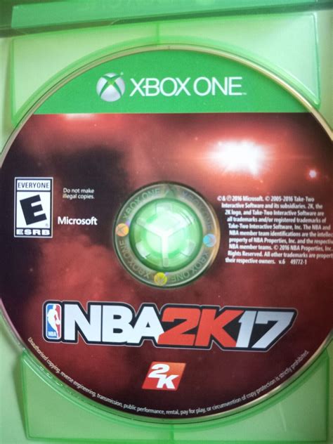 Nba 2k17 Standard Edition Microsoft Xbox One 710425498336 Ebay