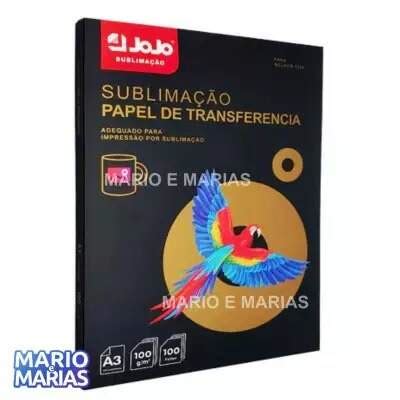 Papel JOJO A3 Para Sublimação Pct 100 folhas 100g Mario e