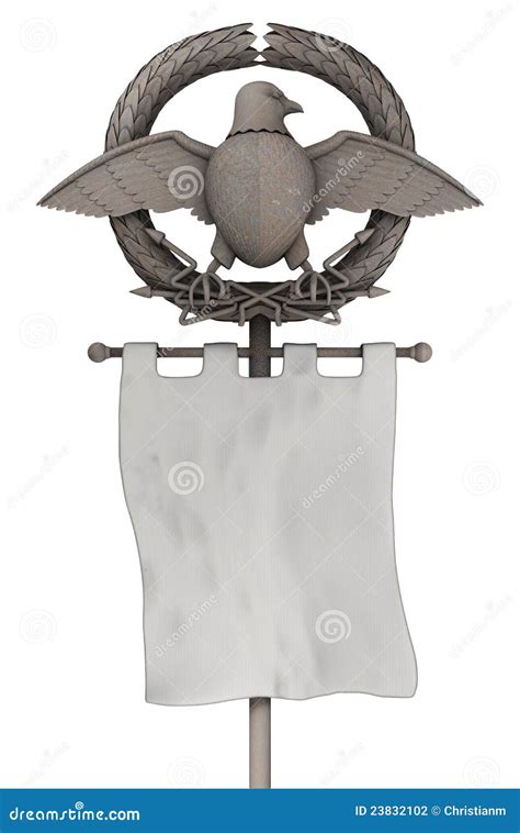 Ancient Rome Eagle Standard Stock Illustration - Illustration of glory ...