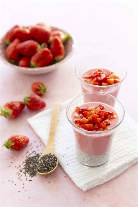 Verrines Chia Pudding Fraises Recettes De Cuisine D Lices