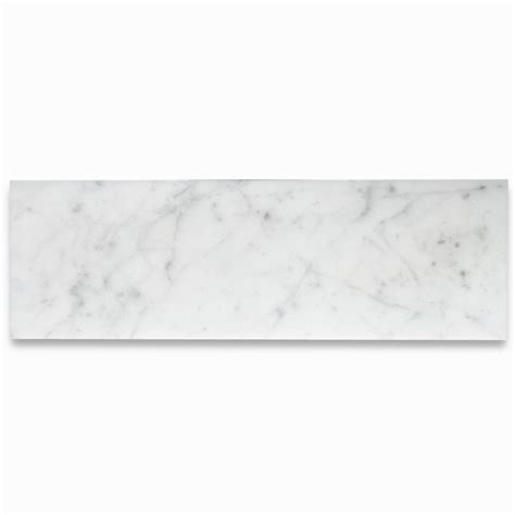 Italian Carrara White Venato Bianco Marble 4x12 Subway Tile Honed