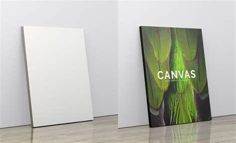 Portrait Canvas Ratio 4x5 Mockup 02 On Yellow Images Creative Store 41889