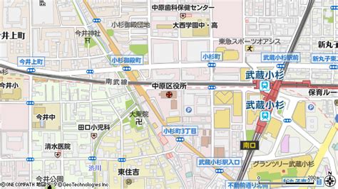 神奈川県川崎市中原区 地図（住所一覧から検索） ：マピオン