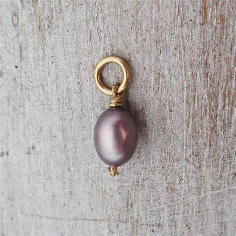 Grey Pearl Pendant Etsy