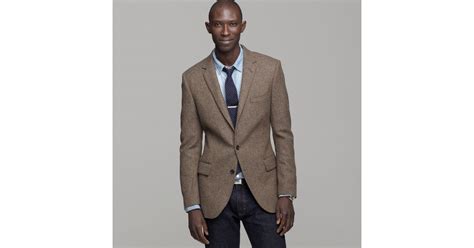 J Crew Ludlow Sportcoat In Harvest Herringbone English Wool In Brown