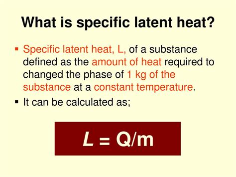 What Is Specific Latent Heat