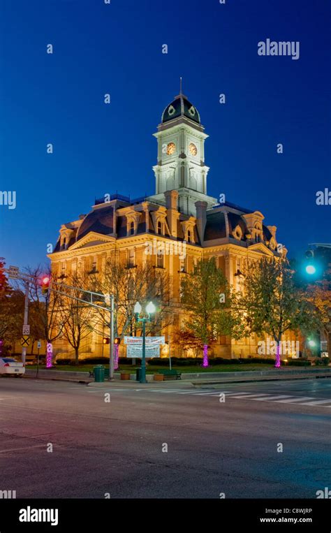 Small Town Courthouse, Hamilton County, Noblesville, Indiana, USA Stock ...