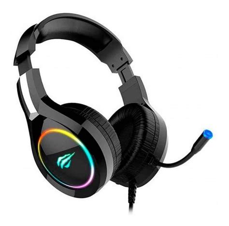 Fone De Ouvido Over Ear Gamer Havit H D Preto Luz Rgb Led Blk