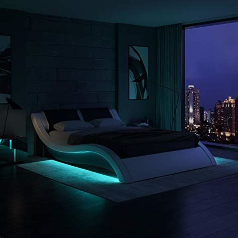 Ztozz Milan Z Wave Like Led Bed Frame Queen Size Contemporary Modern