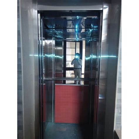 Geared Stainless Steel Passenger Elevator Max Persons Capacity 6