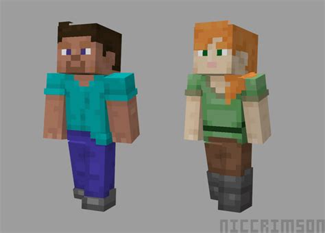 I Made My Own Versions Of Steve And Alex Skins R Minecraft