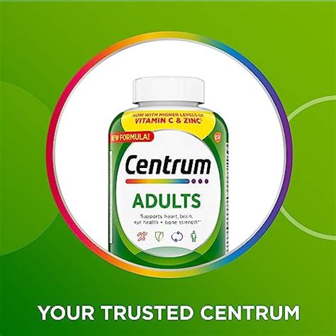 Centrum Adult Multivitamin Multimineral Supplement With Antioxidants Zinc Vitamin D3 And B