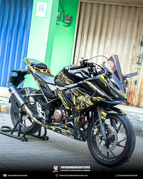 Stiker Striping Honda Cbr R All New Transformers Kuning Hitam