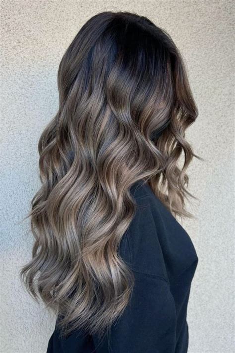 35 Grey Blending Highlights Brunette Stylish Hair Ideas