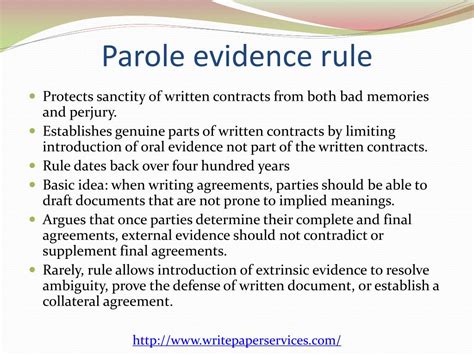 Ppt Parole Evidence Rule Powerpoint Presentation Free Download Id 5673872