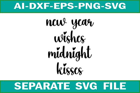 New Year Wishes Midnight Kisses Graphic By Sapphire Art Mart Creative