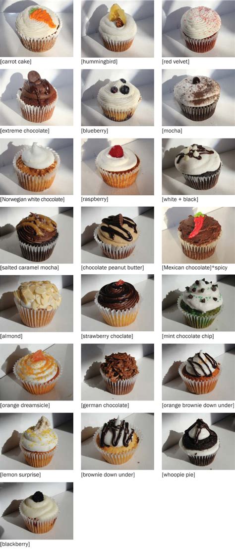 [the standard] cupcake menu - Li'Mor Cupcakes