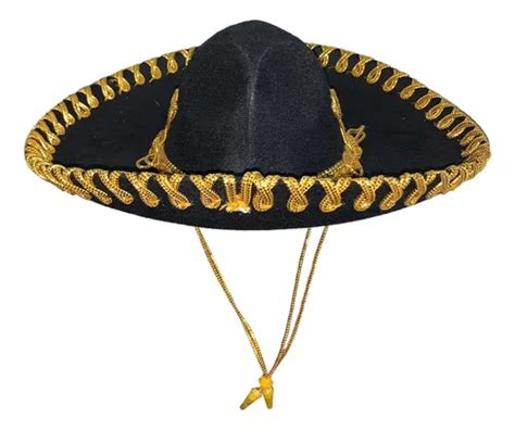 Sombrero Charro Negro Plata Mariachi Ni O Cm Mercadolibre