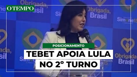 Simone Tebet Anuncia Voto E Apoio A Lula No Segundo Turno Das Eleições