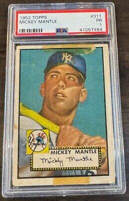 Mickey Mantle Topps Psa Rookie Rc Q Ebay