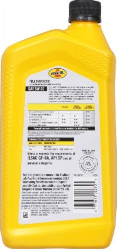 Pennzoil® 5w 20 Full Synthetic Motor Oil 32 Fl Oz Fred Meyer