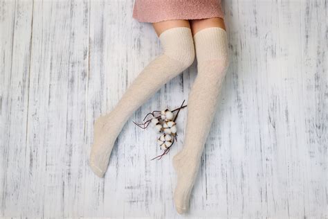 Wool Socks Thigh High Socks Black Knee High Socks Winter Knit Etsy