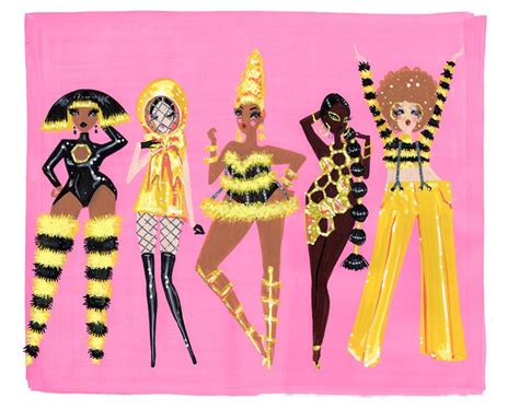 Bees Knees Fashion Illustration Pidgin Doll Artistas Designers