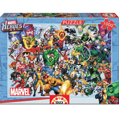 Educa Briks Puslespil Med Marvel Heroes Motiv Puslespil Med