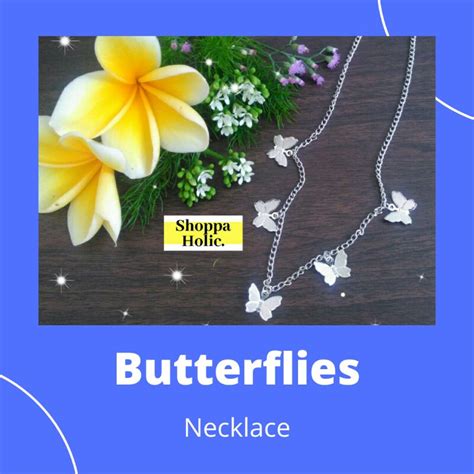 Jual Butterfly Mariposa Necklace Kalung Wanita Kupu Kupu Aesthetic