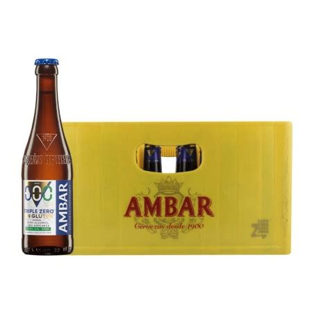 Comprar Cerveza Ambar Triple Zero 33 Cl Caja 24 Botellines Cristal