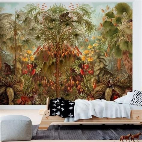 Custom Wallpaper Mural Tropical Rainforest Landscape Decor Bvm Home