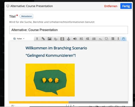 Branching Scenario In H P Zfl Lernen